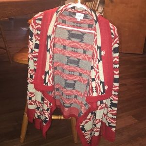 Aztec print cardigan